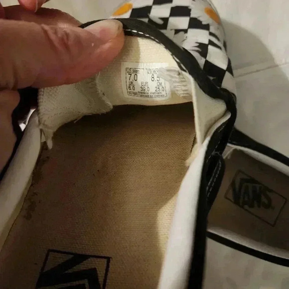 VANS LOVE ME LOVE ME NOT daisy slip on sneakers  mens 7 women's 8.5 - Picture 8 of 8